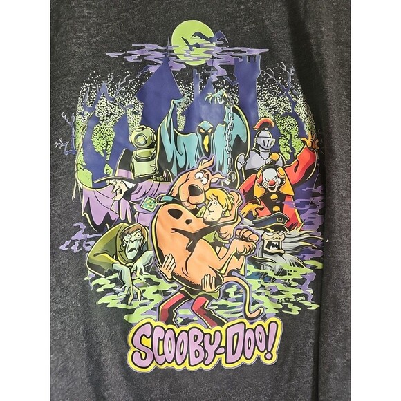 Women's L T-shirt Scooby-Doo and Shaggy Chased by Monsters Graphic Casual - Picture 2 of 3